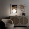 Lampe de table élégante en verre soufflé et métal noir Domizia-T Remises