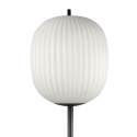 Lampe de sol en métal noir avec abat-jour en verre soufflé Domizia-A Réductions