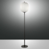 Lampe de sol en métal noir avec abat-jour en verre soufflé Domizia-A Offre