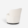 Fauteuil moderne pivotant en tissu bouclé pour salon Yammy Catalogue