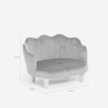 Fauteuil canapé coquillage pour chiens et chats en velours Pally 