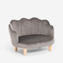 Fauteuil canapé coquillage pour chiens et chats en velours Pally Caractéristiques