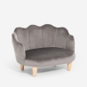 Fauteuil canapé coquillage pour chiens et chats en velours Pally Caractéristiques