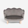 Fauteuil canapé coquillage pour chiens et chats en velours Pally Dimensions