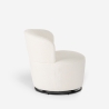 Fauteuil moderne pivotant en tissu bouclé pour salon Yammy Choix