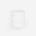 Pouf coffre bouclé design cylindrique pour le salon Mugi Caractéristiques