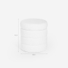 Pouf coffre bouclé design cylindrique pour le salon Mugi Caractéristiques