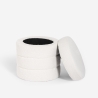 Pouf coffre bouclé design cylindrique pour le salon Mugi Catalogue