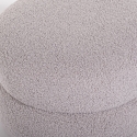 Pouf repose-pied pour salon en tissu teddy bouclé Raion Catalogue