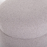 Pouf repose-pied pour salon en tissu teddy bouclé Raion Catalogue