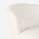 Fauteuil moderne pivotant en tissu bouclé pour salon Yammy Modèle