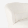 Fauteuil moderne pivotant en tissu bouclé pour salon Yammy Modèle