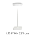 Lampe de table sans fil graduelle tactile intérieur extérieur Tap Dimensions