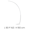 Lampe sur pied en arc avec LED en métal H160cm Keep Catalogue