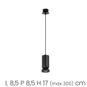 Lampe suspendue en métal avec cordon réglable Lilium Réductions