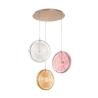 Suspension Jokey XL multicolore en verre et métal à 3 lumières Promotion
