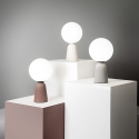 Lampe de table moderne en béton abat-jour rond H33cm Rock Table Remises