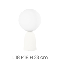 Lampe de table moderne en béton abat-jour rond H33cm Rock Table Réductions