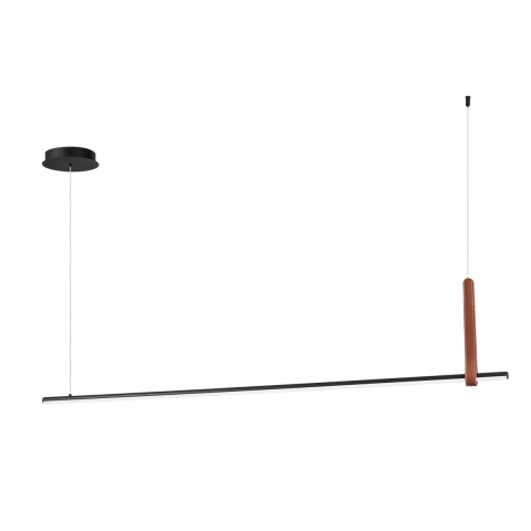 Suspension LED 150 cm en métal noir Regoli L Promotion