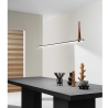 Suspension LED 150 cm en métal noir Regoli L Offre