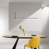 Suspension LED 150 cm en métal noir Regoli L Vente