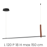 Suspension LED en métal noir 120 cm Regoli S Remises