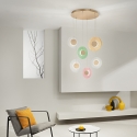 Suspension Candy XXL multicolore en verre et métal avec 6 LED Vente