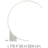 Lampadaire arqué LED H204cm en métal Rune M Remises
