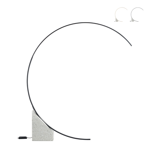 Lampadaire arqué LED H204cm en métal Rune M Promotion