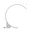 Lampadaire arqué LED H204cm en métal Rune M Promotion