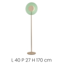 Lampe de sol LED H170cm en métal et verre Jokey PT Dimensions