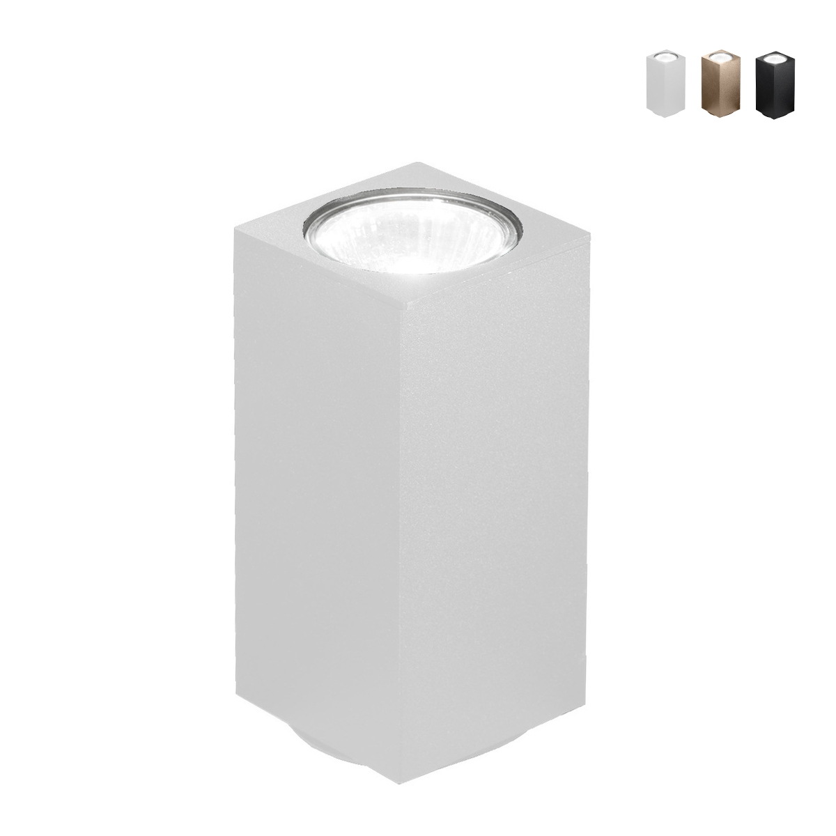 Plafonnier rectangulaire en aluminium H12cm Aloa Offre Plafonnier rectangulaire en aluminium H12cm Aloa Offre
