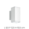 Applique murale extérieure en aluminium double éclairage H19cm Nevada 