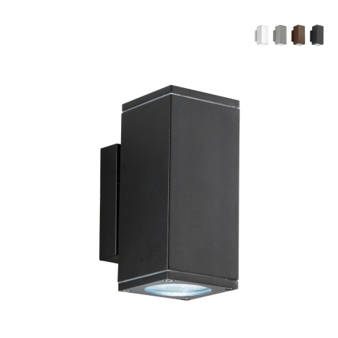 Applique murale extérieure en aluminium double éclairage H19cm Nevada Promotion