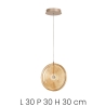 Suspension LED Ø30cm avec verre décoratif Jokey S 