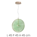 Suspension LED Ø45cm en verre et métal Jokey L 