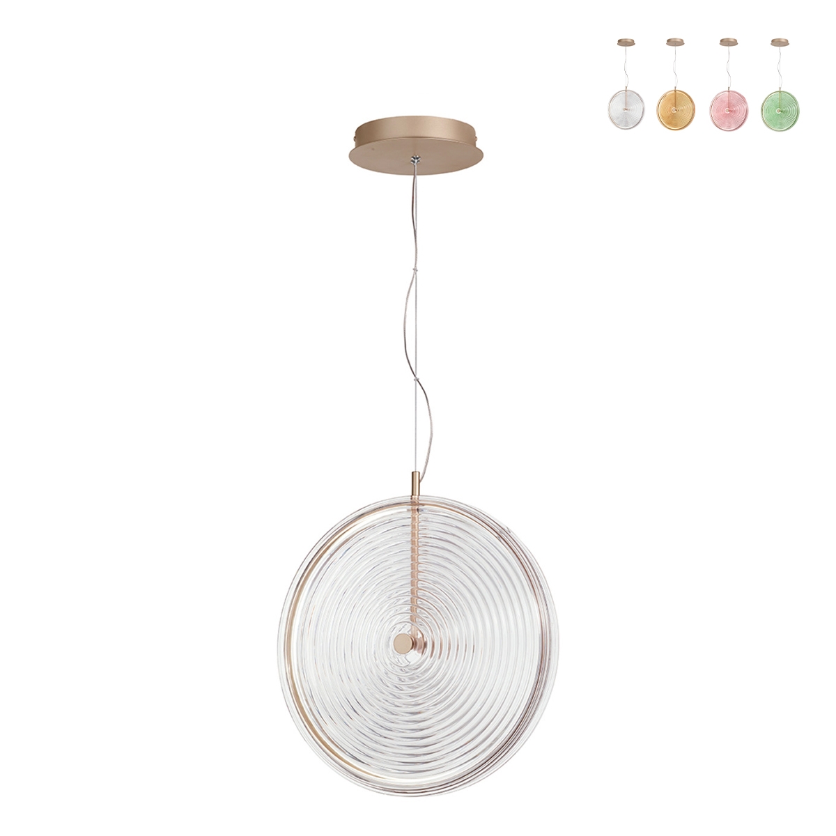 Suspension LED Ø45cm en verre et métal Jokey L Offre