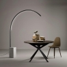 Lampadaire arc en métal avec LED H215cm Biblio M Vente