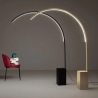 Lampadaire arqué en métal avec LED H215cm Biblio Offre