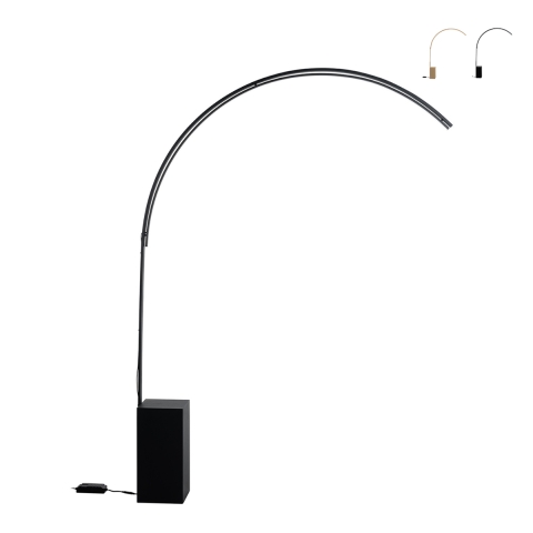 Lampadaire arqué en métal avec LED H215cm Biblio Promotion