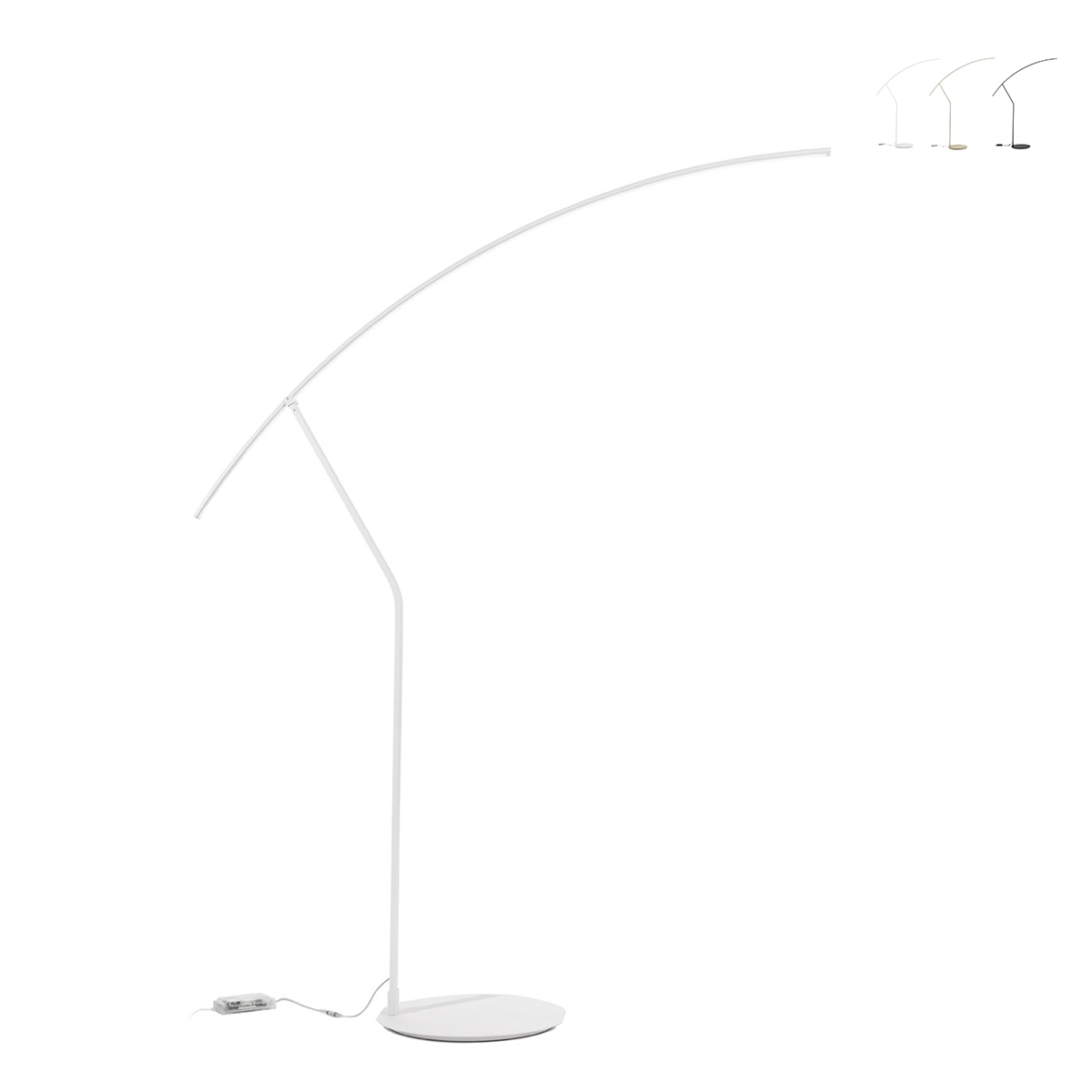 Lampe de sol LED dimmable H202cm en métal Folaga Remises