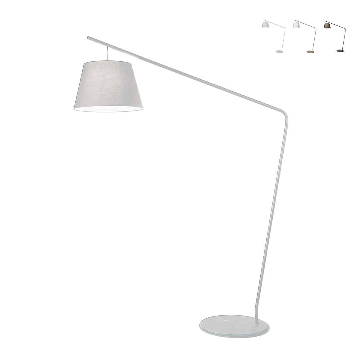 Lampe sur pied avec abat-jour en tissu H190cm Velvet Vente
