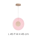 Suspension LED Ø45cm avec verre graniglia Candy Catalogue