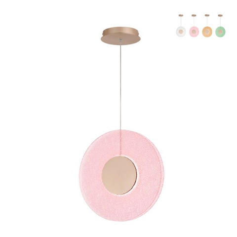 Suspension LED Ø45cm avec verre graniglia Candy Promotion