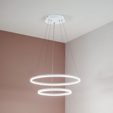 Suspension LED design moderne avec double anneau Skyround-2S Promotion