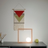Lampe LED de table design en bois avec abat-jour sphérique en verre Kark Remises