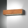 Applique murale extérieure LED en bois de teck et verre Hazel Remises