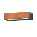 Applique murale extérieure LED en bois de teck et verre Hazel Réductions