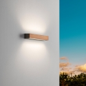 Applique murale extérieure LED en bois de teck et verre Hazel Catalogue