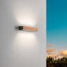 Applique murale extérieure LED en bois de teck et verre Hazel Catalogue